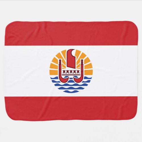 French Polynesia Flag Baby Blanket