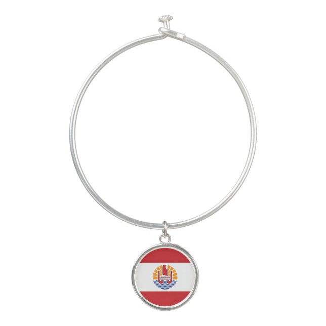 French Polynesia Flag Bangle Bracelet (Front)