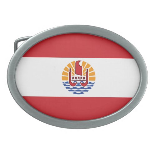 French Polynesia Flag Belt Buckle