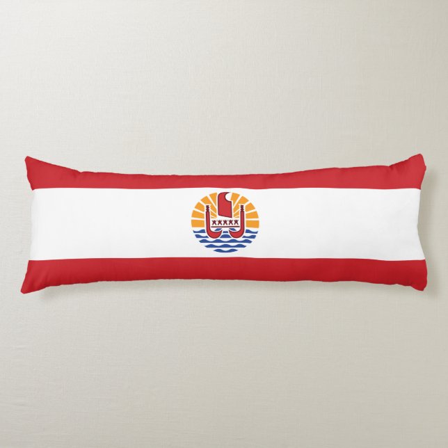 French Polynesia Flag Body Pillow (Front)