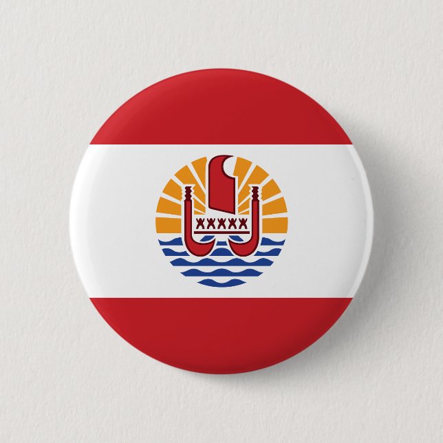 French Polynesia Flag Button (Front)