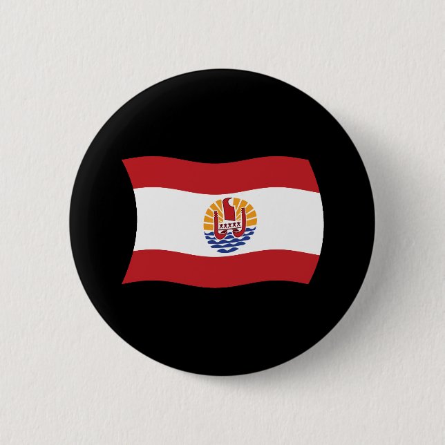 French Polynesia Flag Button (Front)