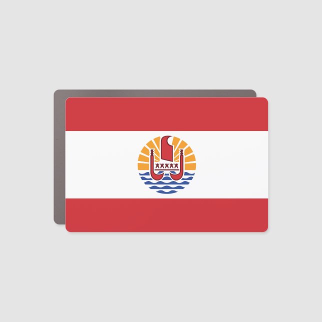 French Polynesia Flag Car Magnet (Front)