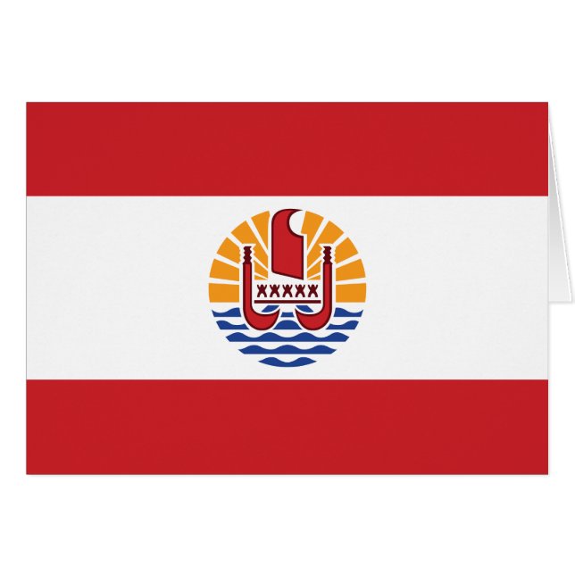 French Polynesia Flag Cards (Front Horizontal)
