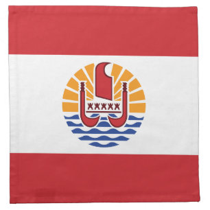 French Polynesia Flag Cloth Napkin