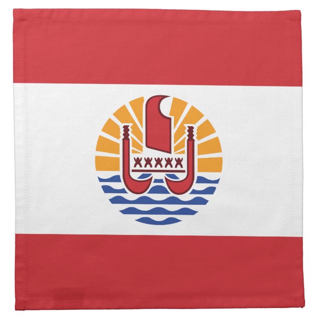 French Polynesia Flag Cloth Napkin (Front)