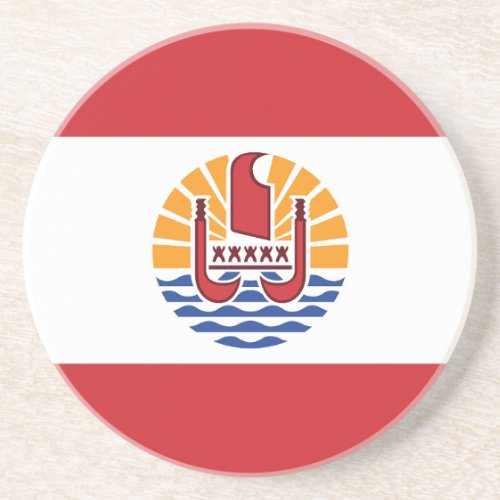 French Polynesia Flag Coaster
