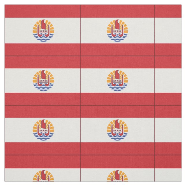 French Polynesia Flag Fabric (Swatch)