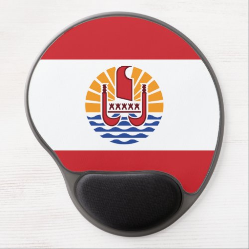 French Polynesia Flag Gel Mouse Pad