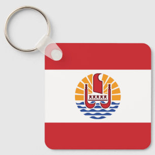 French Polynesia Flag Keychain