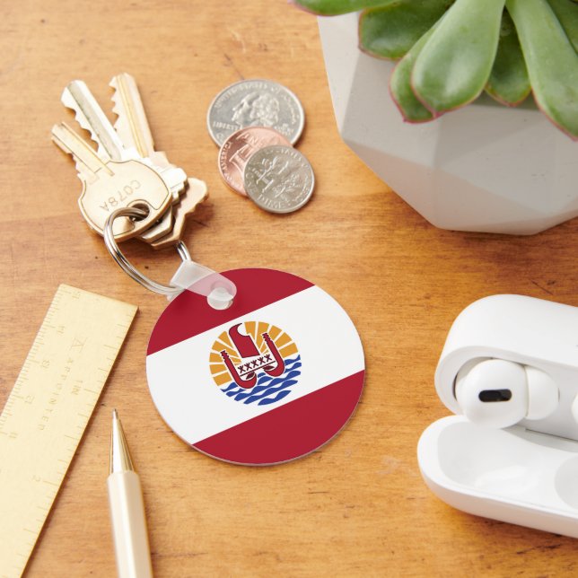 French Polynesia flag Keychain (Desk)