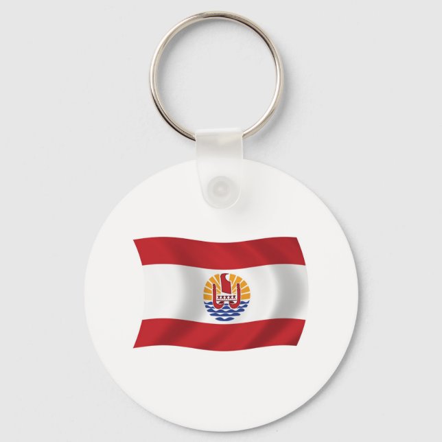 French Polynesia Flag Keychain (Front)