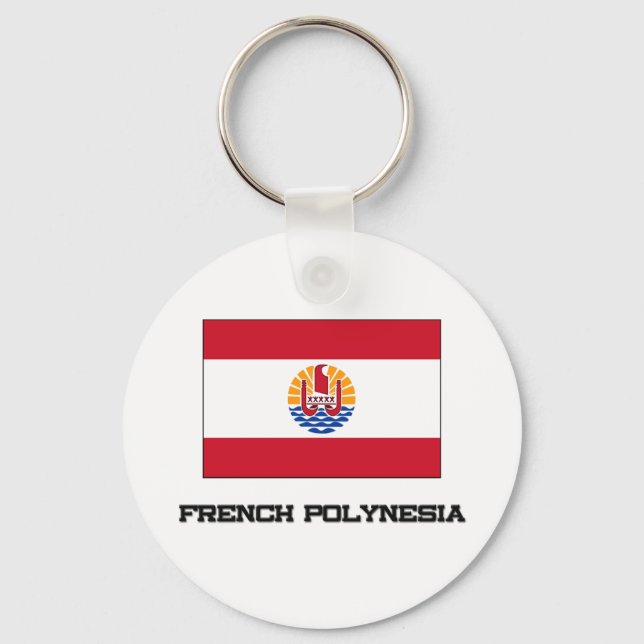 French Polynesia Flag Keychain (Front)