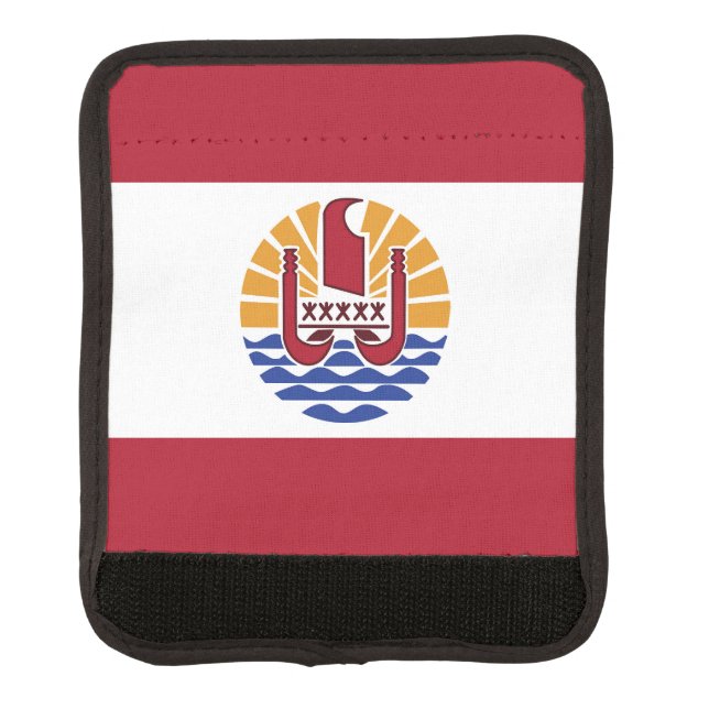 French Polynesia flag Luggage Handle Wrap (Front)
