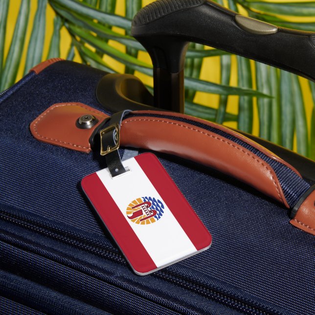 French Polynesia flag Luggage Tag (Front Insitu 1)