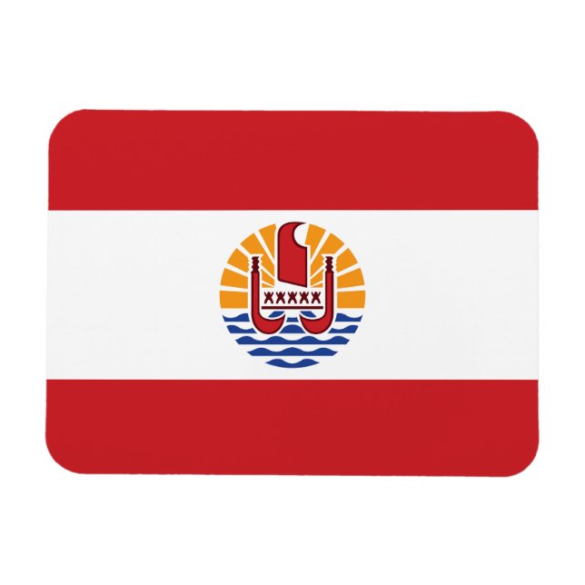 French Polynesia Flag Magnet (Horizontal)