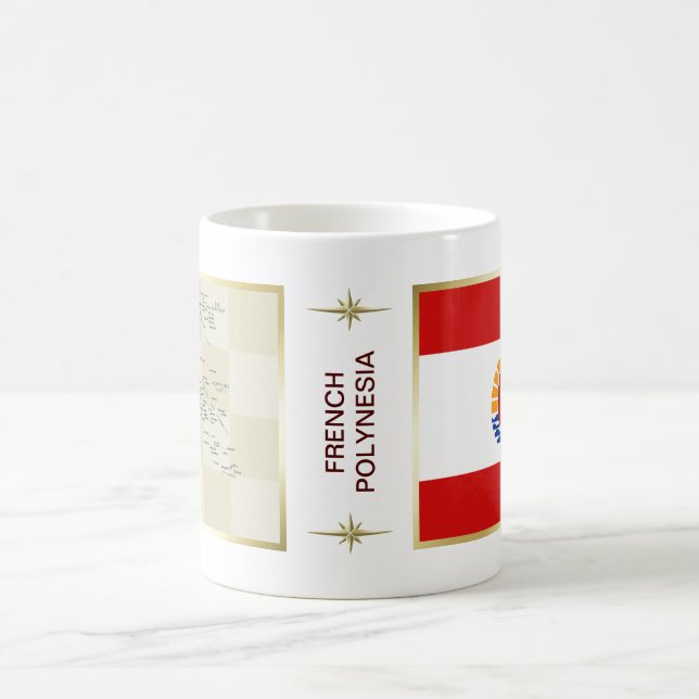French Polynesia Flag + Map Mug (Center)
