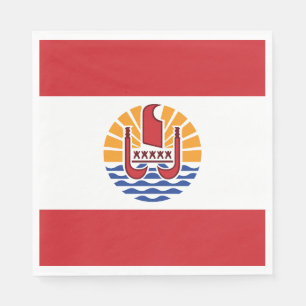 French Polynesia Flag Napkins