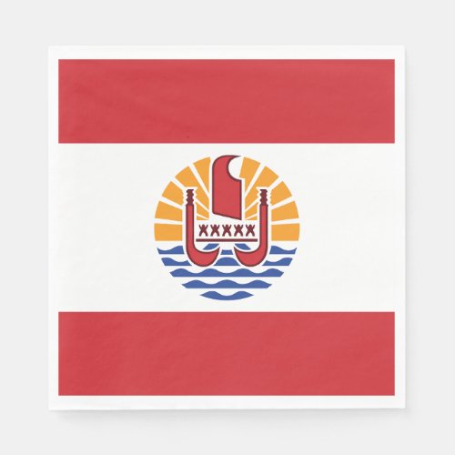French Polynesia Flag Napkins