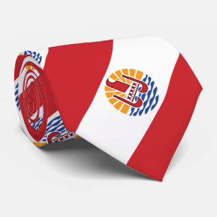 French Polynesia Flag Neck Tie