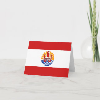 French Polynesia Flag Notecard