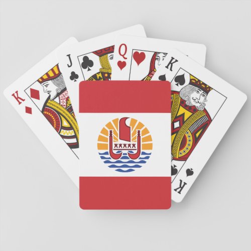 French Polynesia Flag Playing Cards