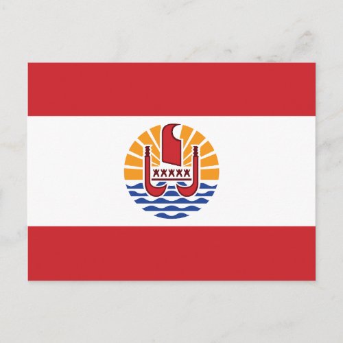 French Polynesia Flag Postcard