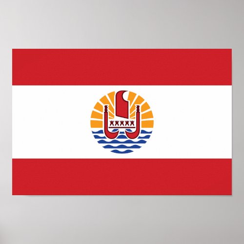 French Polynesia Flag Poster