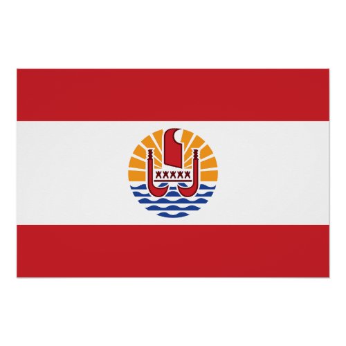 French Polynesia Flag Poster