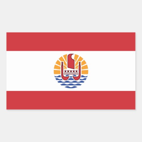 French Polynesia Flag Rectangular Sticker
