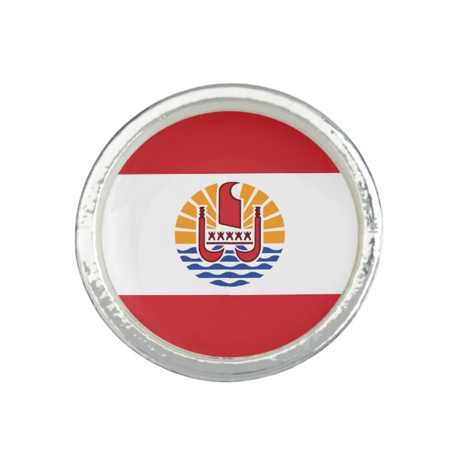 French Polynesia Flag Ring (Front)