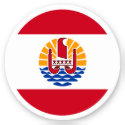 French Polynesia Flag Round Sticker