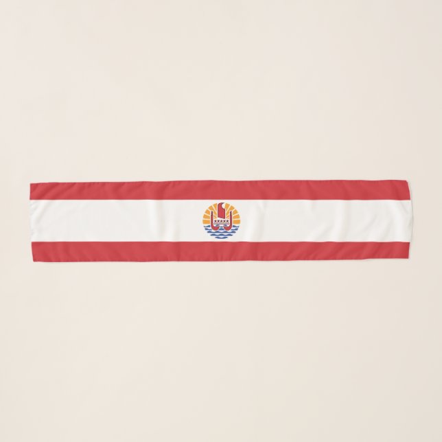 French Polynesia Flag Scarf (Front (Horizontal))