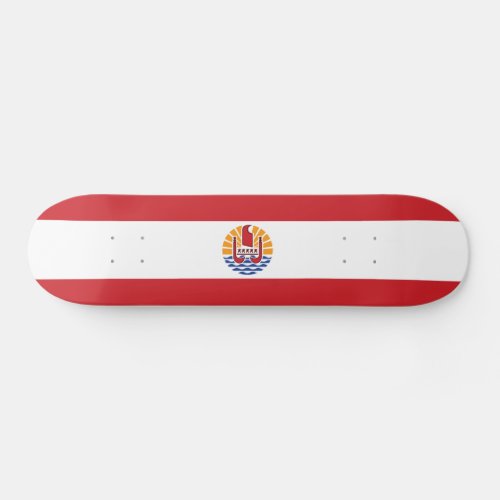 French Polynesia Flag Skateboard