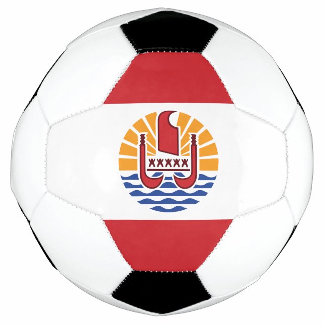 French Polynesia Flag Soccer Ball (Front)