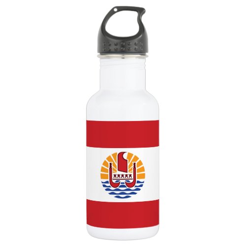French Polynesia Flag Stainless Steel Water Bottle