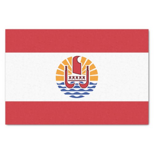 French Polynesia Flag Tissue Paper