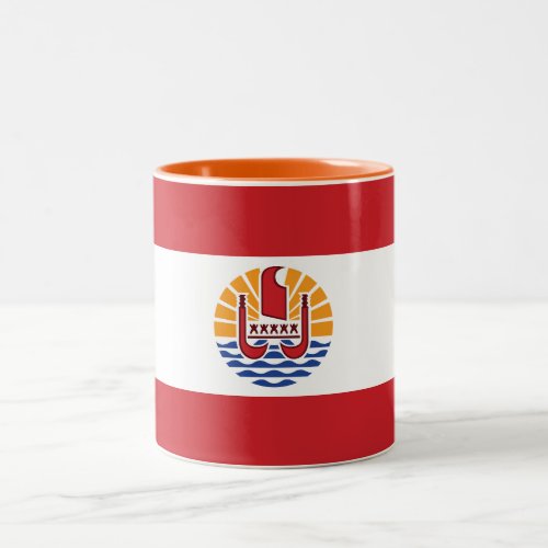 French Polynesia Flag Two_Tone Coffee Mug
