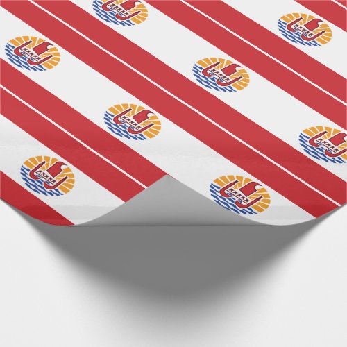 French Polynesia Flag Wrapping Paper