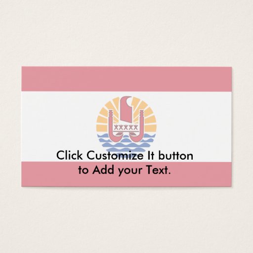 Customizable French Polynesia, France Business Card