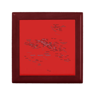 French Polynesia Map Gift Box