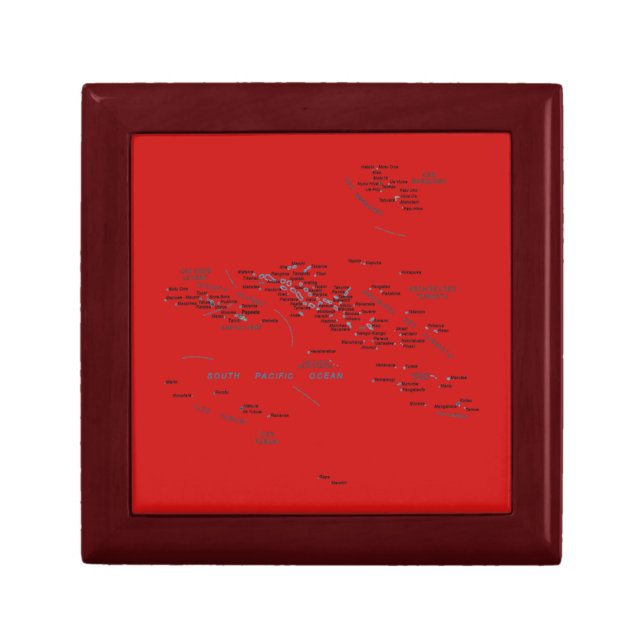 French Polynesia Map Gift Box (Front)