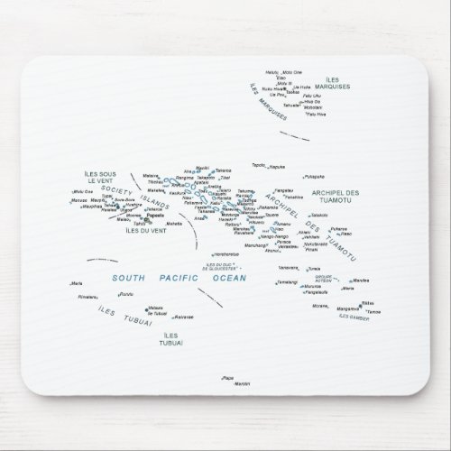 French Polynesia Map Mousepad