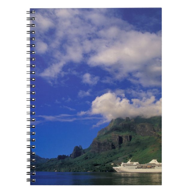 French Polynesia, Moorea. Cooks Bay. Cruise ship 3 Notebook (Front)