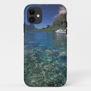French Polynesia, Moorea. Cooks Bay. Cruise ship iPhone 11 Case