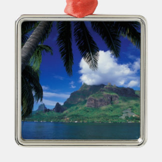 French Polynesia, Moorea. Cooks Bay. Green Metal Ornament