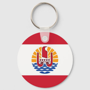 French Polynesia  National World Flag Keychain