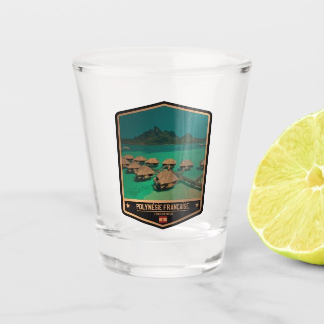 French Polynesia Shot Glass (Front)