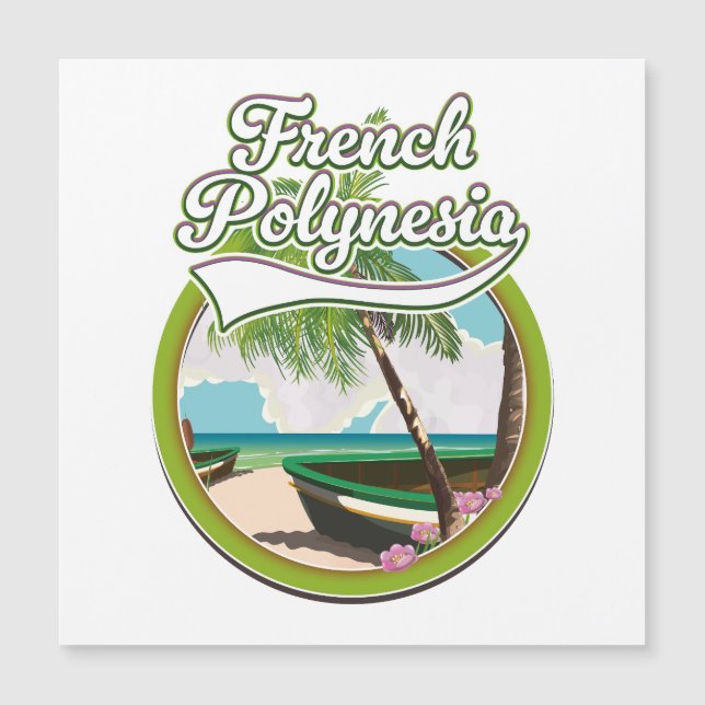French Polynesia travel logo. (Front)