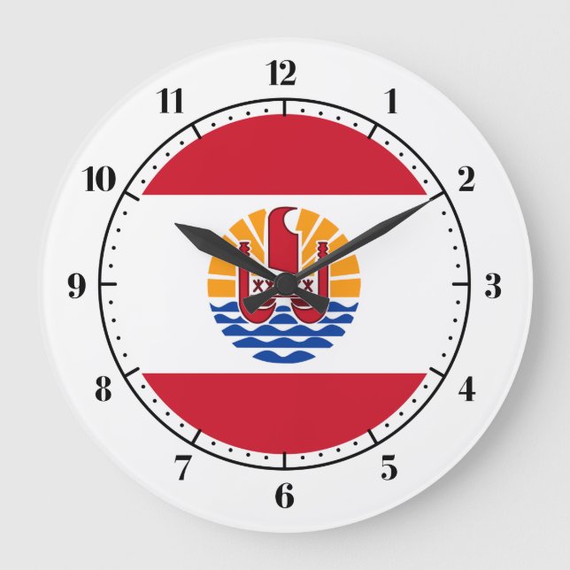 French Polynesian flag clocks (Front)